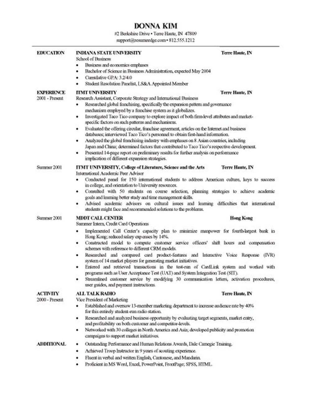 executive assistant resume bullets
