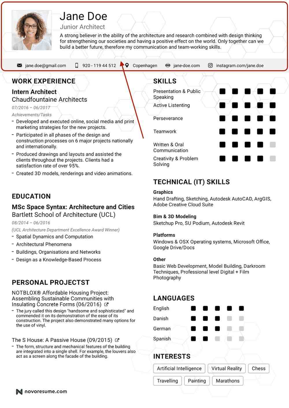 resume-template-highlighting-skills