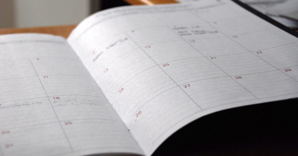 notebook calendar