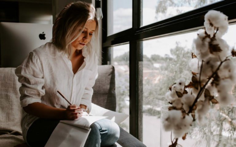 woman writing