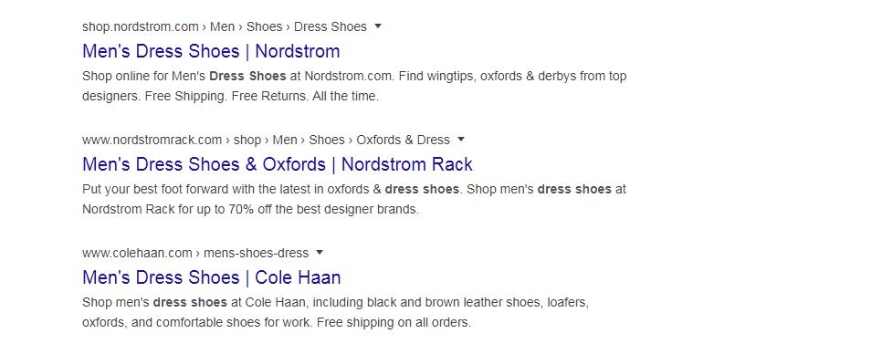 Google dress shoes meta