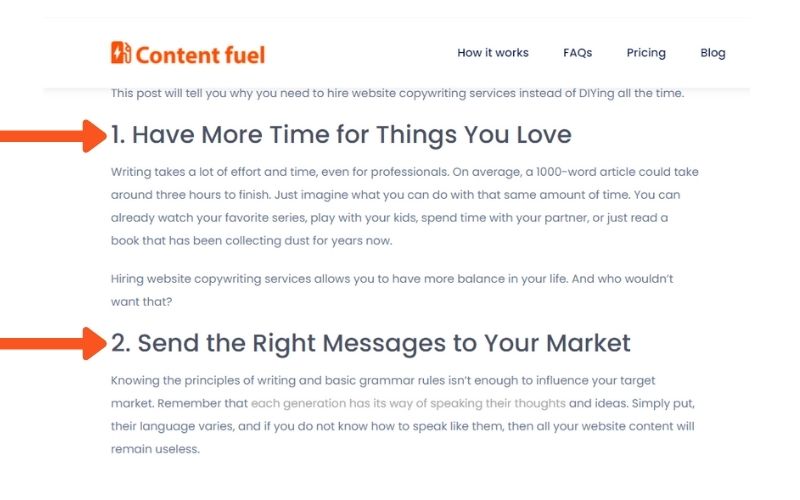 content fuel website