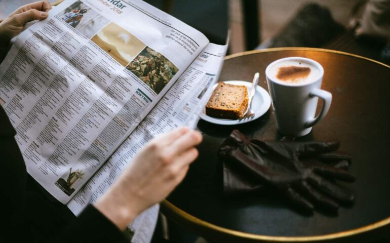 coffee and newspaper